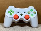 New ListingSony Playstation 3 Double Shock Controller - CECHZC2U Custom Orange White Green
