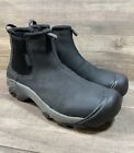 Keen Chelsea Hiking Work Boots Pull On Black Leather Mens Size 13