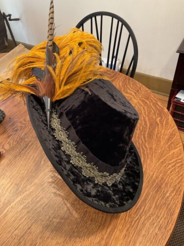 Renaissance Hat Black Womens Handmade By Tall Toad