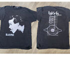 Bjork World Tour Concert T shirt 2013 basic black short sleeve tee NH9791