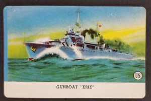 Gunboat Erie 1944 US Navy Military Leaf Card (NM)