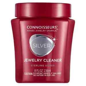 Connoisseurs Silver Jewelry Cleaner, Liquid Dip Jewelry Cleaner in Red Jar - Fre