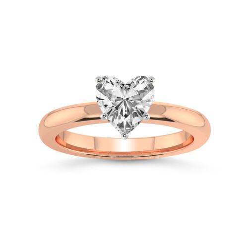 IGI Certified Lab Created Diamond Ring 14K or 18K Gold Quinn Solitaire Ring