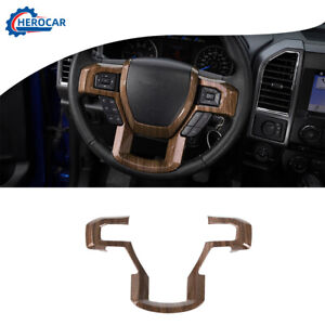 Steering Wheel Moulding Wood Grain Cover Trim for 2015-20 Ford F-150 Accessories (For: Ford F-250 Super Duty)