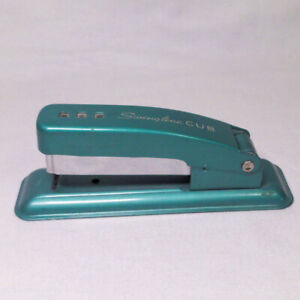 Vintage Swingline CUB Model 77 Blue Green Teal Mini Stapler WORKS