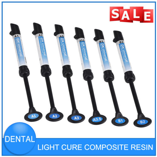 1PC Dental Composite Universal Light Cure Resin A1,A2,A3,A3.5,B1,B2 Syringe DX