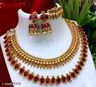 Gold Plated Jhumka Earrings Indian Bollywood Choker Necklace set Bridal Jewelry