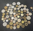 Approx 100 Vintage Foreign Coins Novelty Tokens Wheat Pennies 1 Pound 1920s+