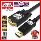 DisplayPort to VGA Cable Adapter For HDTV PC Desktop Monitor Video 4K 1080P 6FT