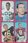 1970 Topps Super Football Cards, varying conditions