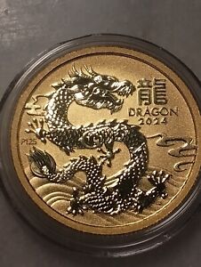 New Listing2024 ~ Australia Lunar Series III Year of the Dragon ~ 1/4 oz Gold Coin ~$758.88