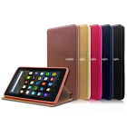 Folio Leather Cover Case For Amazon Kindle Fire 7