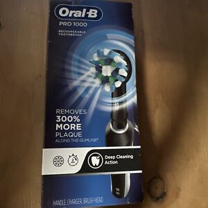 Oral-B Pro 1000 Rechargeable Electric Toothbrush, Black with Pressure Sensor