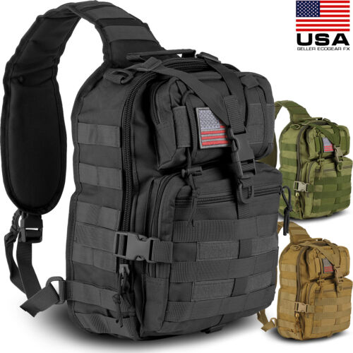 Tactical Sling Bag Pack Range Bag Military Rover Assault Shoulder Backpack Molle