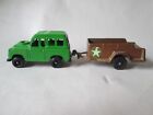 Tootsietoy Tiny Toughs Land Rover Truck #1250 & Brown Army Trailer USA