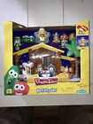 Rare New In Box 2004 Veggie Tales Nativity Scene Lights And Musical Playset