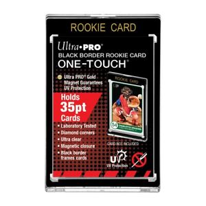 (1) Ultra Pro Black Border Rookie Card One-Touch Magnetic Holder 35pt Free Ship!