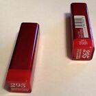 LOT OF (2) Covergirl Colorlicious Lipstick #295 Succulent Cherry Red Case