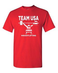 Weightlifting Team USA United States of America Men's Tee Shirt 1471