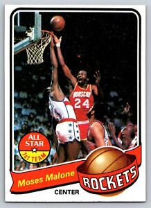 1979 Topps #100 Moses Malone Vintage Basketball Card BEAUTY!