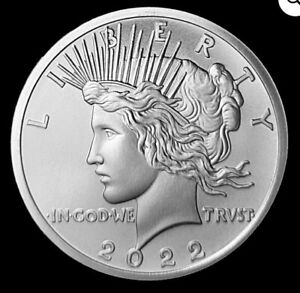 1 Oz Silver Tribute 2022 Peace Dollar Round By Gary Marks