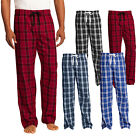 Mens Flannel Plaid Checkered Pajamas PJ Casual Sleep Lounge Pants 100% Cotton
