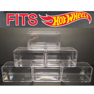 Diecast clear display case for 1:64 scale model cars 6 pack lot fits HOT WHEELS