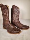 EUC Corral Chocolate Brown Python Inlay Cowboy Boots A2160 Men's Size US 11 EE