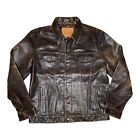Levi’s Rustic Brown Leather Trucker Jacket - XL