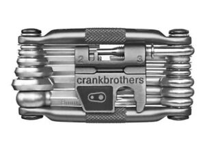 Crank Brothers M19 Bike Maintenance Multi Tool (Nickel), 19 Functions, with Case