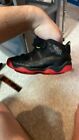 Nike Air Jordan 6 Rings Sneakers Black University Red 323420-063 Toddler Size 9c