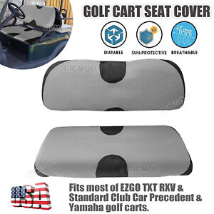 Golf Cart Seat Cover Set for EZGO TXT RXV Club Car DS Yamaha Bench Cover Durable