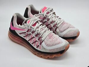 Nike Air Max Womens Shoes Running Shoes White Pink 698903-106 Size 7.5