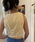 Vintage 1970s Wrangler Cropped Corduroy Vest ￼ Size Small