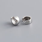 925 Sterling Silver Wide Square Huggie Hoop Earrings for Women Men-