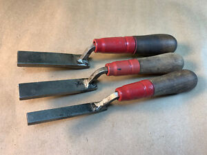 3 ??? Vintage Clay Tool Sculpture Masonry Trowels Channels 3 Sizes - FREE SHIP