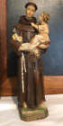 Vintage Catholic Church Vintage St Anthony Statue 12.5x3.5