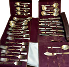 42 piece ONEIDA 1881 ROGERS SILVERPLATE 1939 DEL MAR  FLORAL  FEATURES plus box