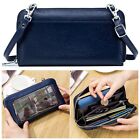 Touch Screen Clutch Wallet Cowhide Leather Phone Handbag Crossbody Shoulder Bags