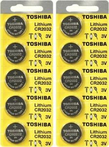 10 x New Original Toshiba CR2032 CR 2032 3V LITHIUM BATTERY BR2032 DL2032