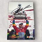 Jeff Gordon 1995 CHAMPION POSTCARD signed 3x5 NASCAR photo TROPHY HOIST DUPONT
