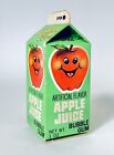 Vintage 1983 Topps APPLE JUICE Bubble Gum Carton 2.25” Candy Container