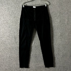 Prairie Underground Women's Size Small Black Cotton Front Zip Skinny Pants