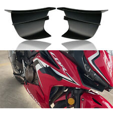 Pair Motorcycle Side Winglet Wind Spoiler Air Deflector Black Accessories OXILAM (For: Triumph Thruxton)