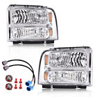 FIT FOR 1999-2004 FORD F-250 F-350 SUPER DUTY EXCURSION CONVERSION HEADLIGHTS (For: 2002 Ford F-350 Super Duty Lariat 7.3L)