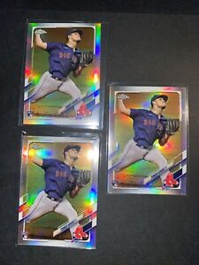 New Listing(3) 2021 Topps Chrome Rookie Tanner Houck Boston Red Sox: Refractor Parallel