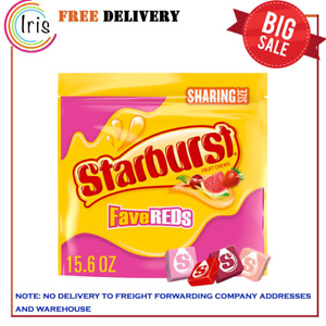 STARBURST FaveREDS Fruit Chews Chewy Candy, Sharing Size, 15.6 oz Bag