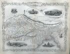 1851 Antique Map; Northern India, Bangladesh, Nepal, Bhutan - Tallis / Rapkin