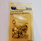 Dritz 15 Large Eyelets 33575-35  1/4-Inch 6mm Gold Color New Old Stock