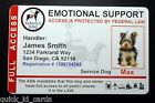 Holographic Emotional Support Animal ID Card  Service Dog ID Badge 8 ESA R